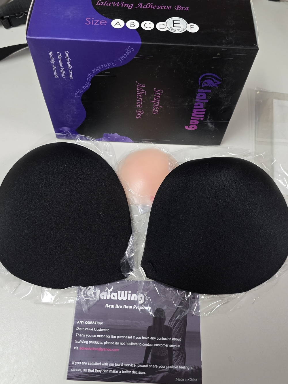 Strapless Adhesive Bra - Black